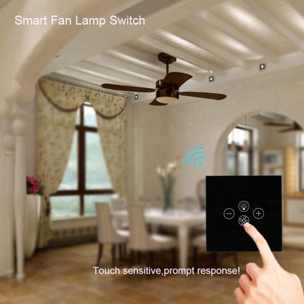 Smart Fan Light Switch 3gang Wi Fi N Lline Eu Uk Smart Light Switch Google Home